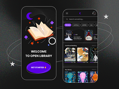 Book Store Concept app book concept library mobile mobile app ui ux web