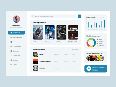 Movie Dashboard Website dashboard dashboard design dashboard ui exploration movie movie website movies ui uidesign uidesigner uidesigns ux uxdesign uxdesigner uxdesigns web webdesign webdesigner webdesigns website