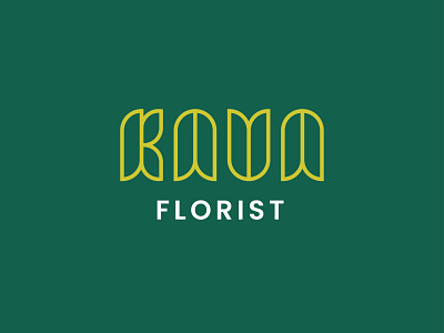 Kava Florist Logo Design brand branddesign branding design florist lettermark logo logodesign typography