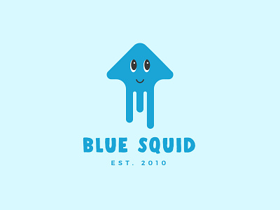 Blue Squid Logo Design