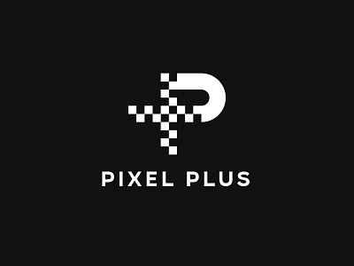 Pixel Plus Logo Design 8bit brand branddesign branddesigns branding design designs graphicdesign graphicdesigns illustration logo logodesign logodesigner logodesigns monochrome p pixel pixels plus vector