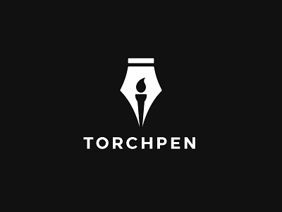 Torch Pen Logo Design ballpoint brand branddesign branddesigns branding design designs fire flame graphicdesign graphicdesigns illustration logo logodesign logodesigner logodesigns pen story torch vector