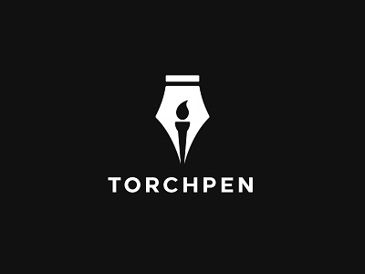 Torch Pen Logo Design