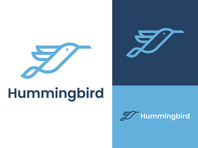 Hummingbird Logo Design animal animals bird birds blue brand brand design branddesign branding colibri design hummingbird illustration kingfisher logo logo design logo designs logodesign logodesigns vector