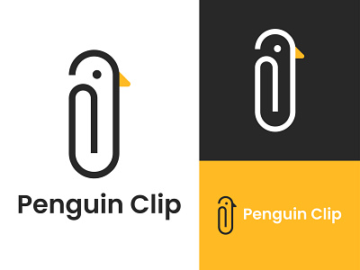 Penguin Clip Logo Design animal antarctica arctic bird brand brand design branddesign branding clip design illustration logo logo designs logodesign logodesigns office penguin polar vector winter