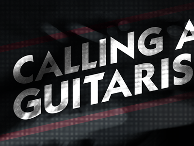 Calling All Guitarists guitar poster
