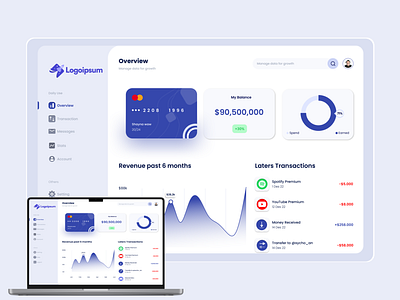 Mena finance modern dashboard finance ui