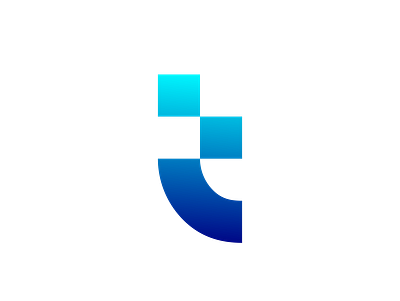Stylised 'T' Logo alphabet branding letter logo
