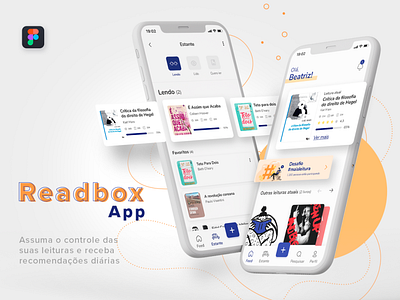 Readbox Mobile App app design logo mobile mobile ui read reading app ui
