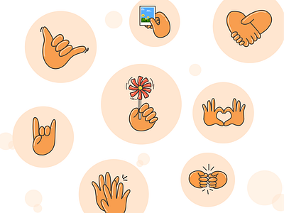 Hand gesture illustration by Deepanshi Chaudhary on Dribbble