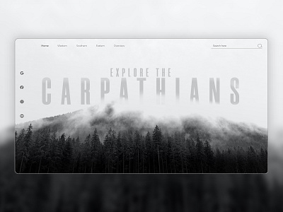 CARPATHIANS Homepage_Concept adobe xd concept graphic design homepage illustrator mountains photoshop romania ux uxui webdesign