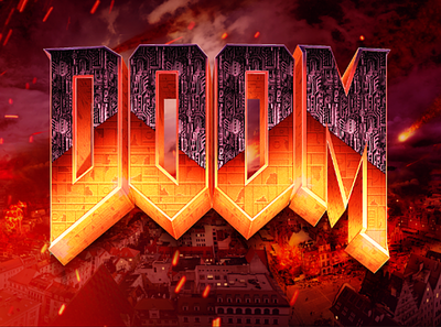 DOOM Logo Design composition design doom game graphic logo