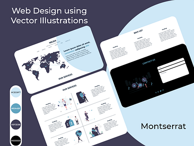 Web Design flat minimal typography ui vector web web design
