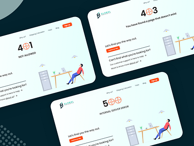 Error Screens app design minimal ui web web design