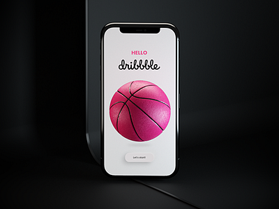 Hello Dribbblers! 3d 3dart adobexd branding design minimal mobile mobile app product design render sketch typography ui uiux ux