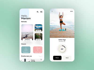 Yoga Webdesign 🧘‍♀️ app appdesign application colorful design meditation retreat sketchapp ui uiux user experience user interface design userinterface yoga yoga app yoga studio