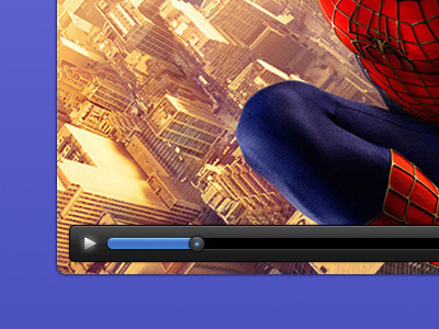 UI Player interface movie player playback purple spiderman ui video player