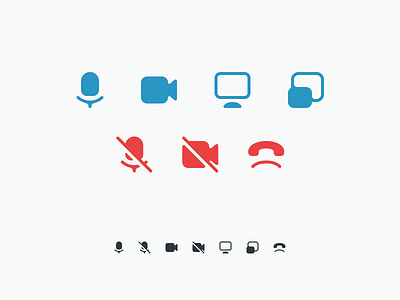 Video conferencing icons