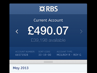 RBS Digital Banking 1x 2x app design ios ios 5 iphone iphone 5 retina ui ux