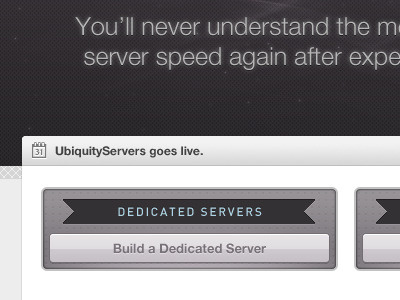 Ubiquity. dedicated servers design hosting interface servers ui user interface web design
