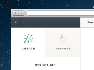 Create | Manage 2x app clean design icons retina ui ux web