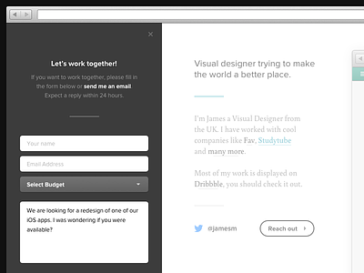 Portfolio redesign, again. design enthusiastic enthusiastik fields form portfolio ui user experience user interface ux