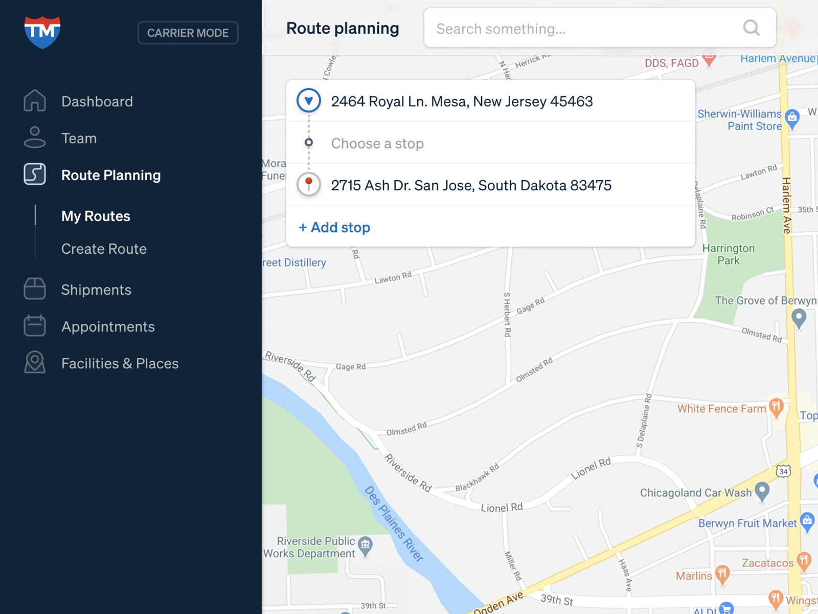 Plan a Route by James on Dribbble