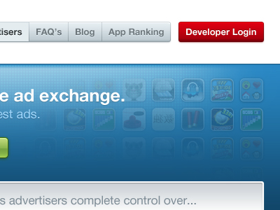 Developer Login ad exchange ads advertisers call to action developers interface ui user interface ux