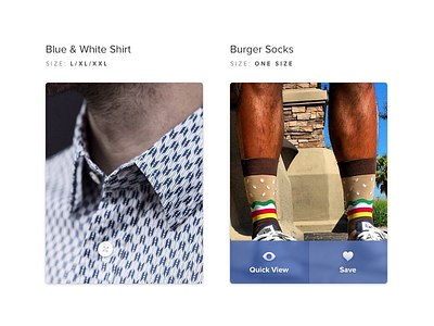 Burger Socks design interface shop simple ui ux