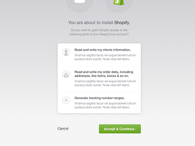 Accept & Continue › 1x 2x button design green interface ui user experience user interface ux