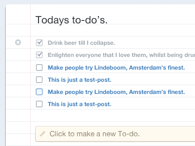 Todays to-do's. fun interface to do app ui user interface ux web app webapp