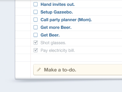 Make a to-do.
