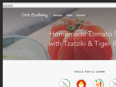 Cook Academy Recipe 1x 2x retina ui user experience user interface ux web app
