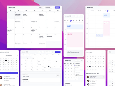 📆 Calendar Components calendar calendar components calendar ui day view design icons illustration interface tailwindcss tailwindui ui user experience user interface ux week year view