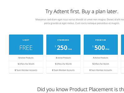 Try Adtent first. Buy a plan later.