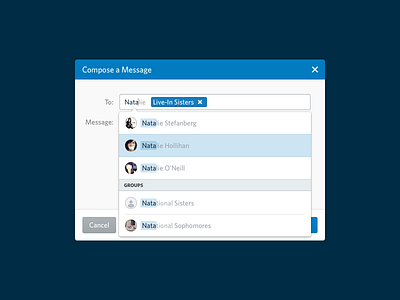 Compose a Message Modal