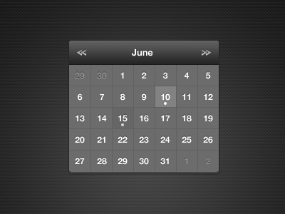 Calender — Dark calender download free freebie