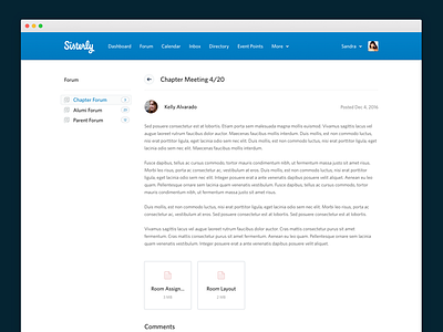 Chapter Meeting design ui unused user interface ux web app