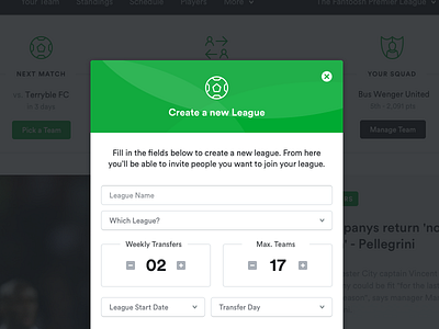 Create a new League