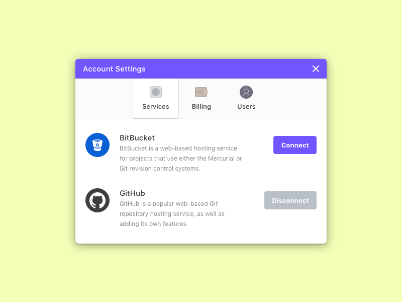 Account Settings Modal Ui By James On Dribbble