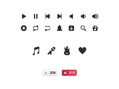 Diverse Sounds Icon Set