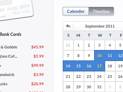 Calender | Timeline calender design ui ux