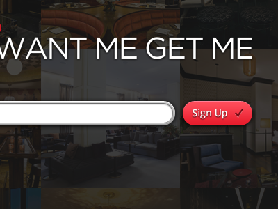 WANTMEGETME design ios landing signup startup ui