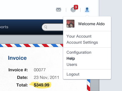 Welcome Aldo design invoice invoicing ui user experience user interface ux web app