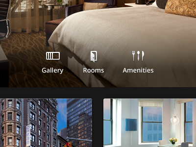 Gallery, Rooms & Amenities icon design icons ui user experience user interface ux web design