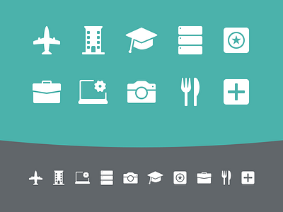 SecureData — Icons briefcase building camera design education health icon design icons plane star ui ux