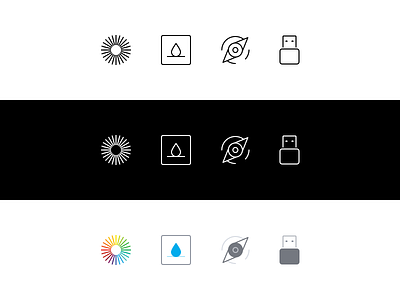 B/W/C color icons design icon design icons ui user experience user interface ux