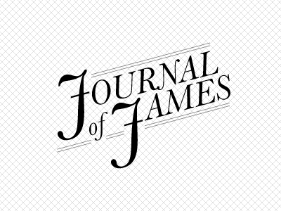 Journal of James blog journal personal brand typography