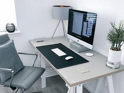 Workspace 2018 clean design imac 5k minimal office workspace