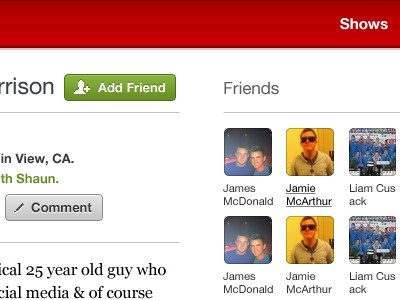 Add Friend button helvetica neue interface red scarlet ui